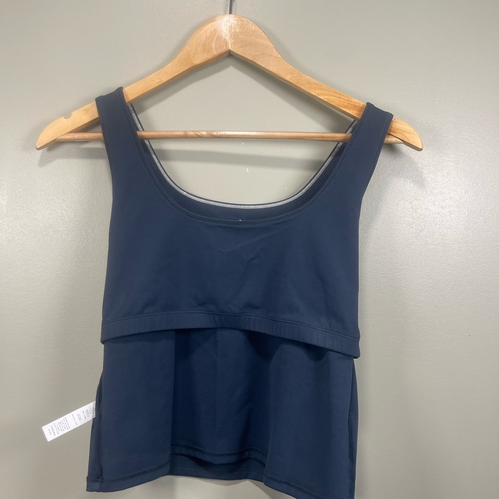 Fore-Té Navy Blue Workout Top Club Attire - Picture 7 of 7